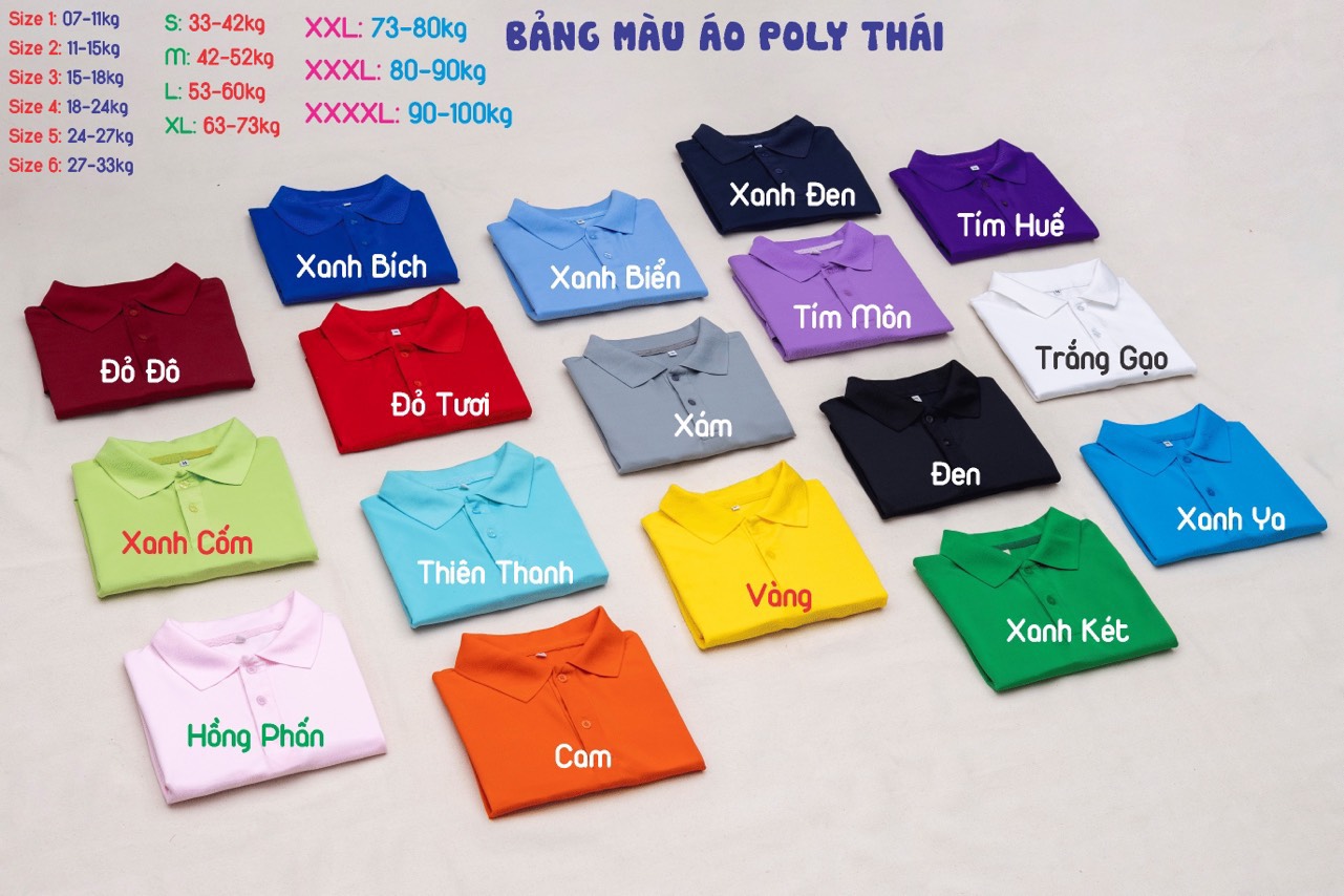 Áo thun đồng phục may sẵn đa dạng kích cỡ, màu sắc, kiểu dáng