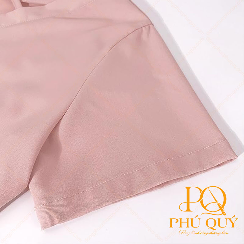 Áo đồng phục spa màu hồng
