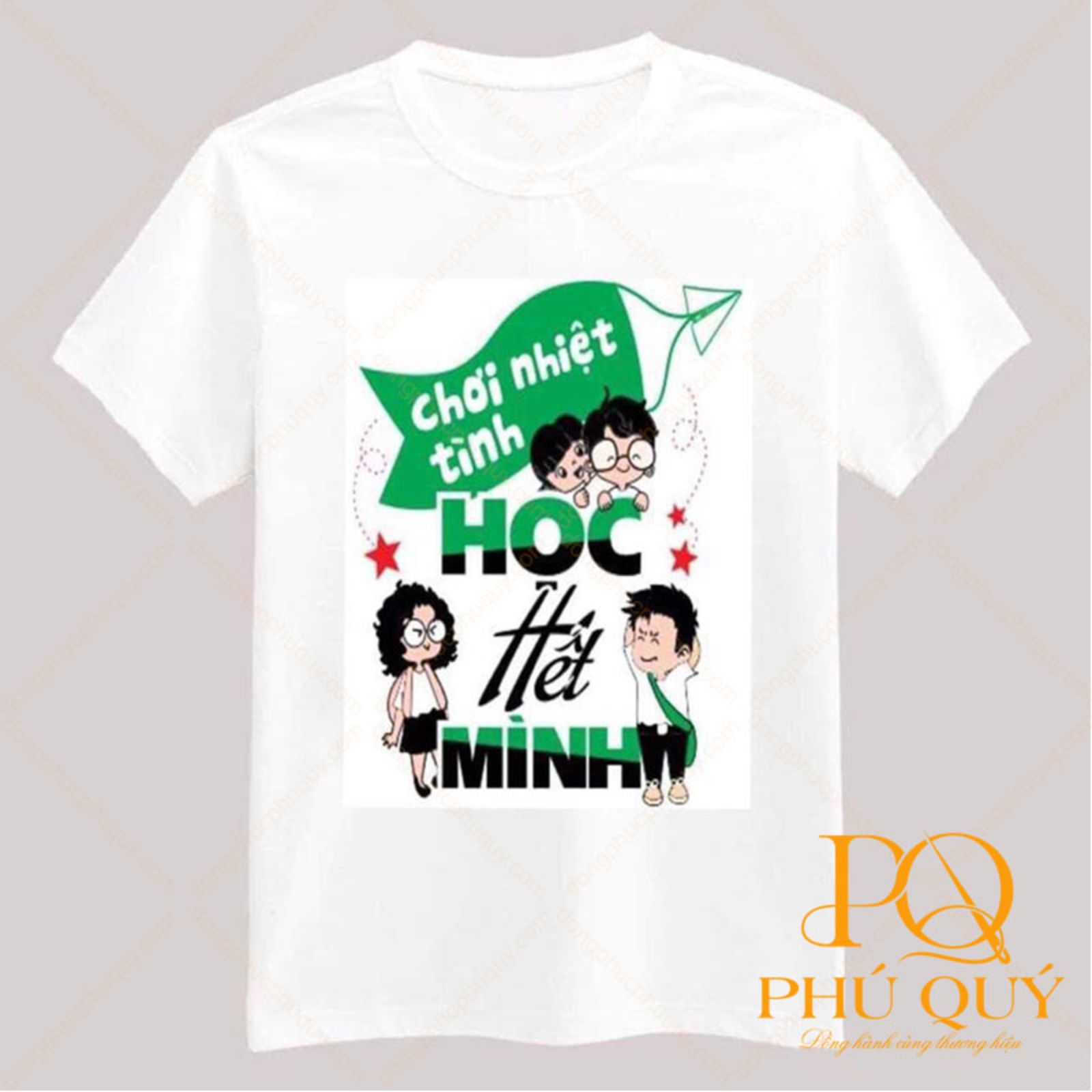 Áo thun đồng phục học sinh in nhiệt logo