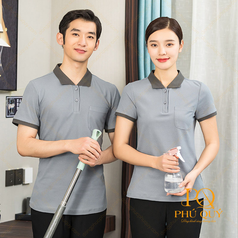 may đồng phục buồng phòng khách sạn