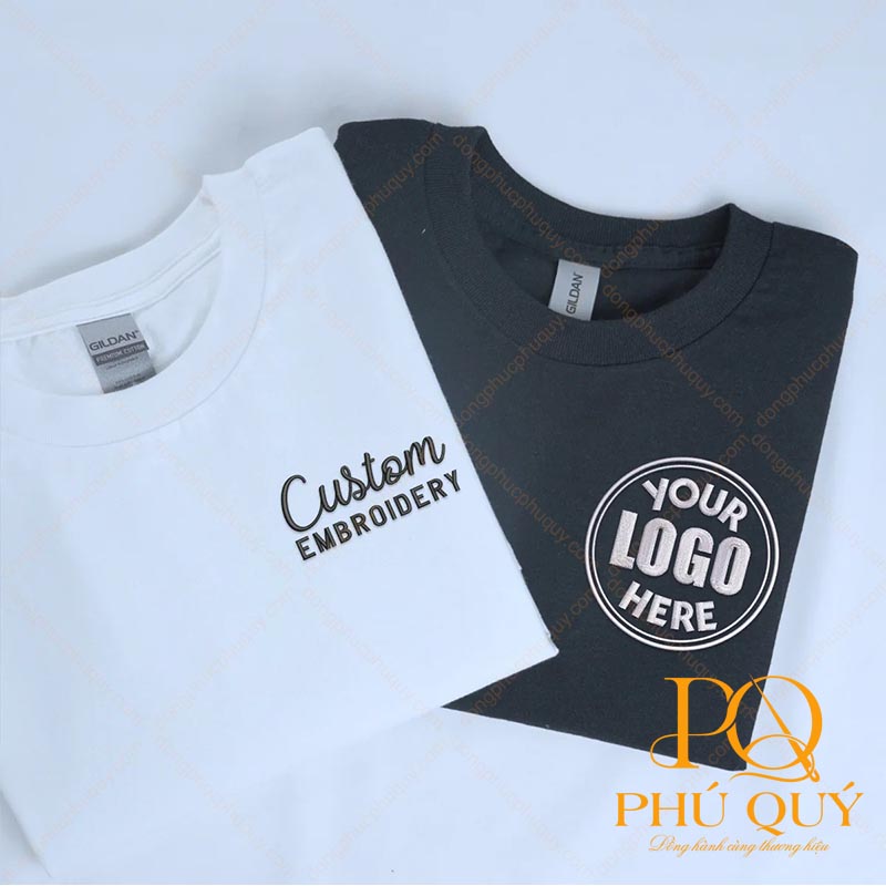 Áo thun đồng phục thêu logo