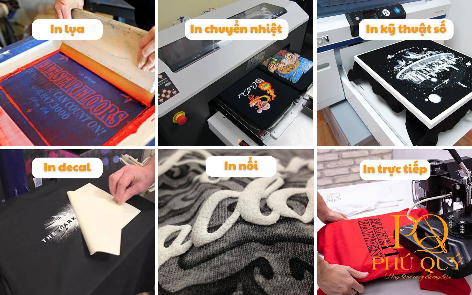 So sánh các công nghệ in áo, nên chọn loại in nào?