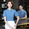 Đồng phục áo thun trơn màu xanh biển nhạt PQ07