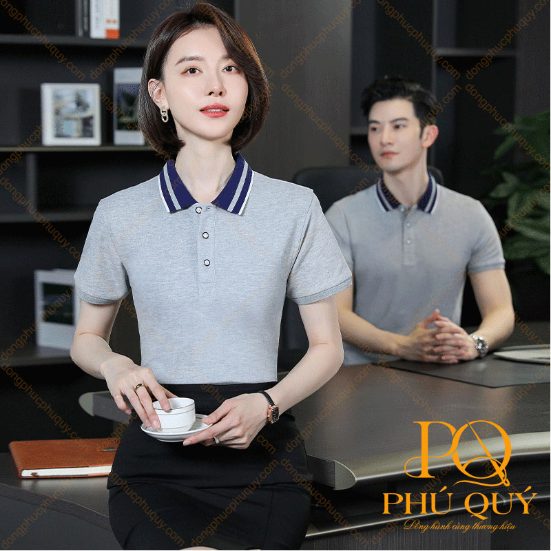 Áo thun đồng phục màu xám