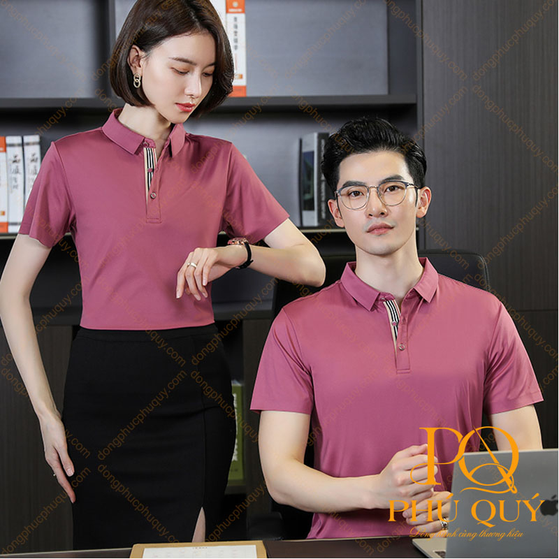 Áo thun đồng phục có cổ