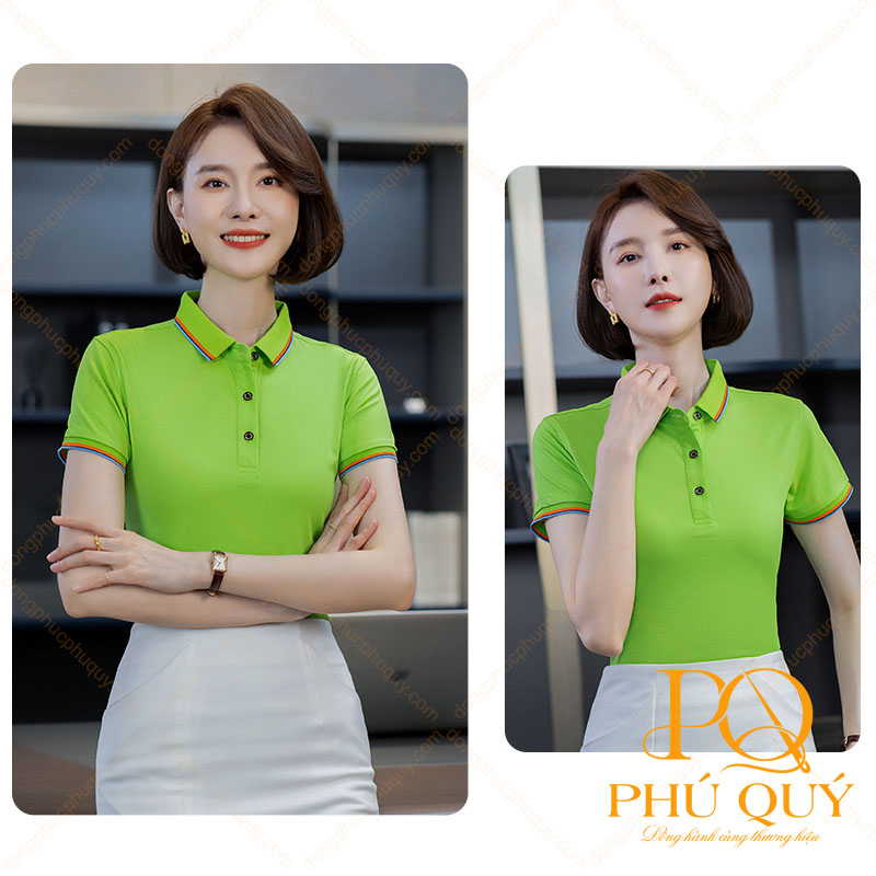 Áo thun đồng phục màu xanh lá