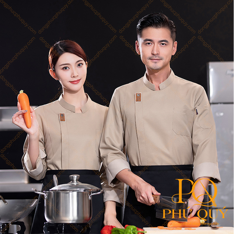 Đồng phục bếp nhà hàng chay PQ43