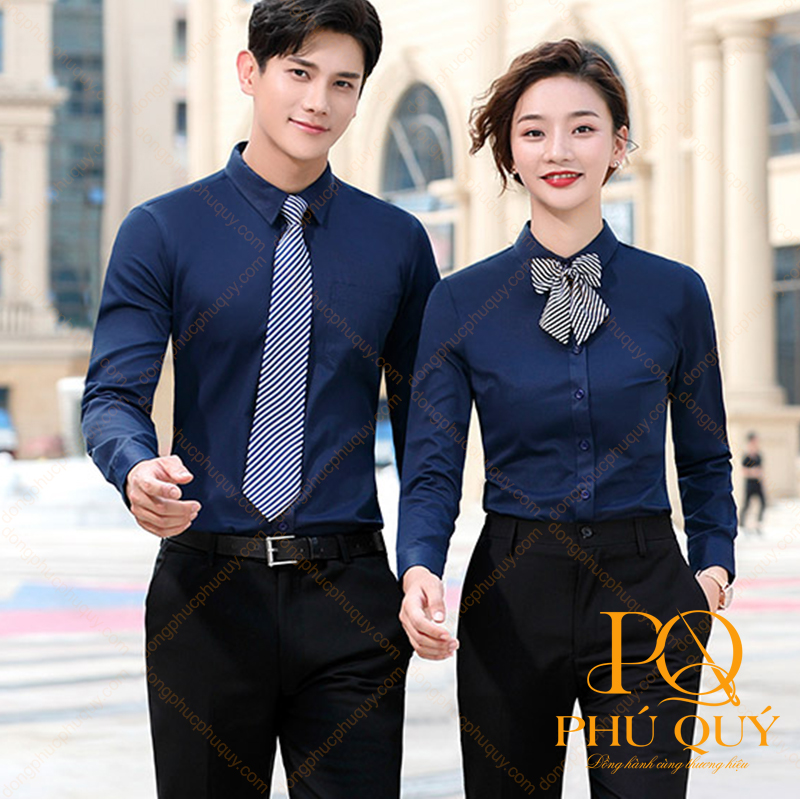 Đồng phục công sở màu xanh