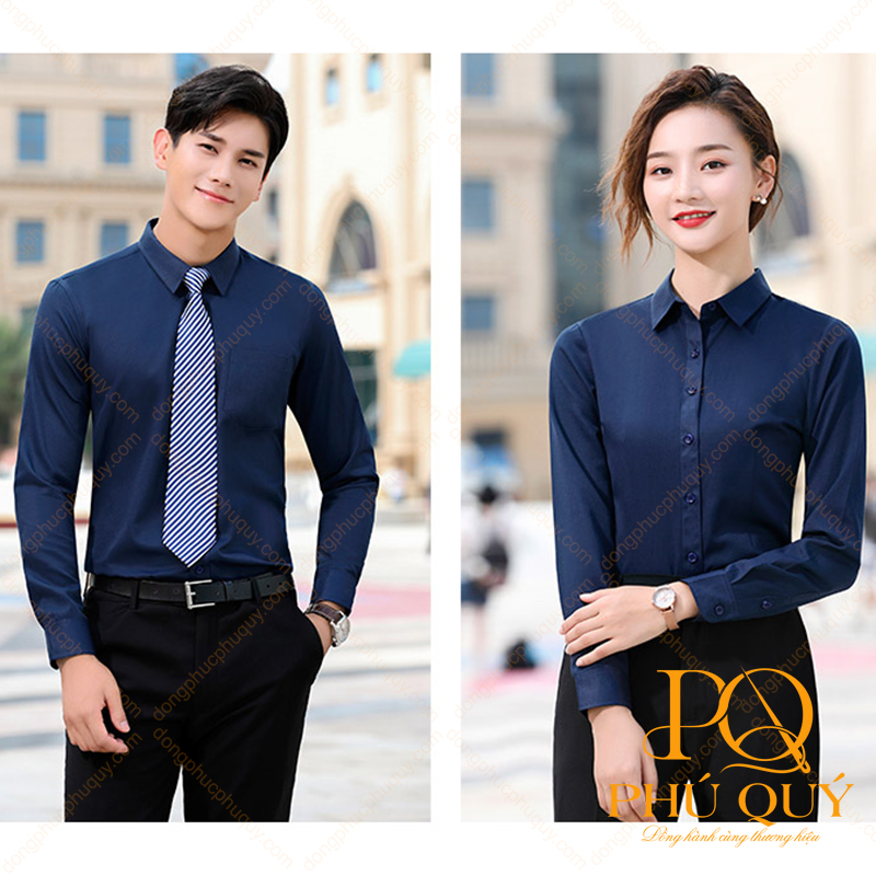 Đồng phục công sở màu xanh