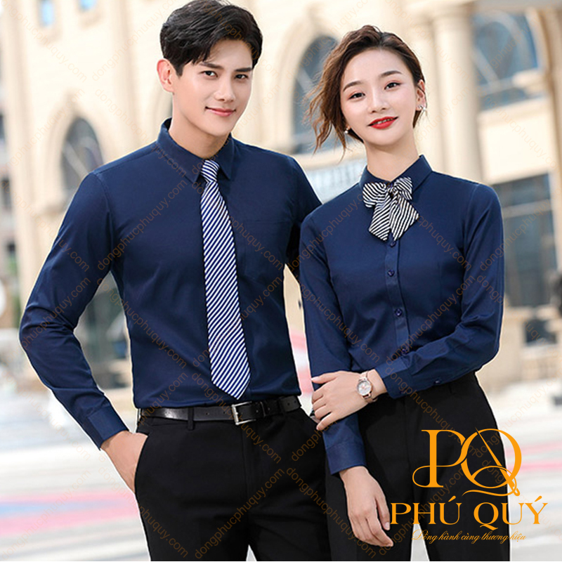 Đồng phục công sở màu xanh