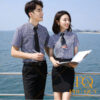 Đồng phục áo sơ mi công sở màu xám tro PQ68