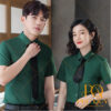 Đồng phục công sở sơ mi xanh PQ70
