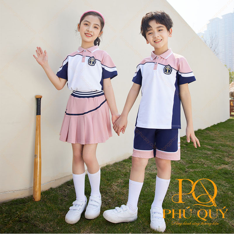 Đồng phục học sinh áo thun quần váy PQ16
