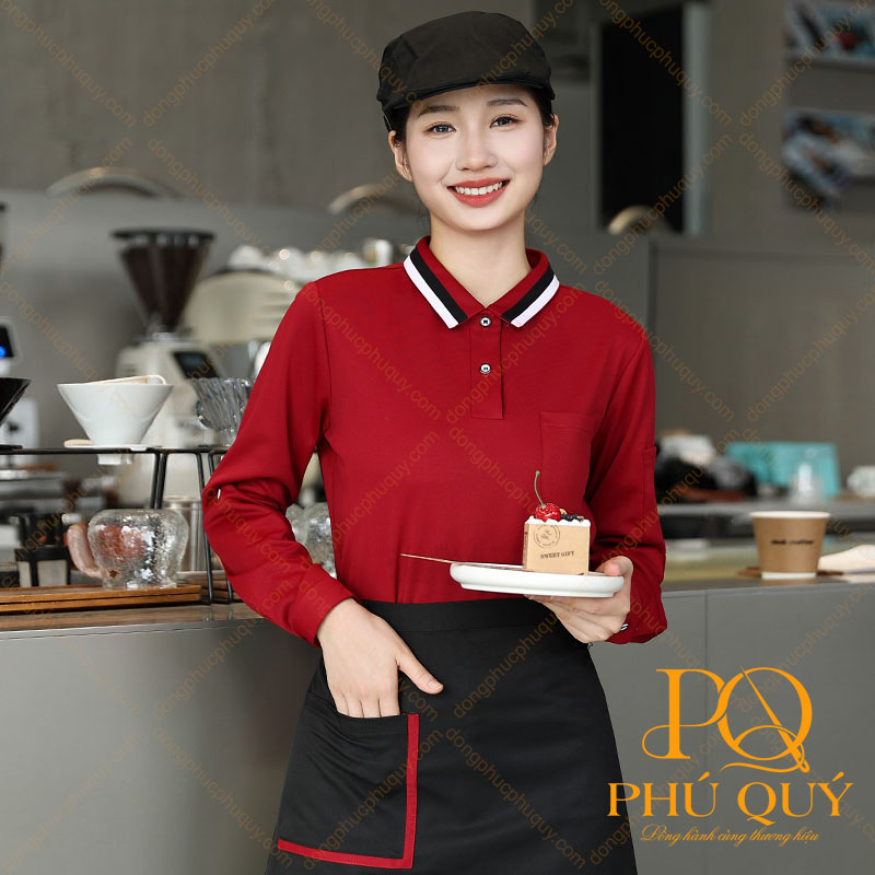 Áo thun cá sấu đồng phục cho quán cà phê