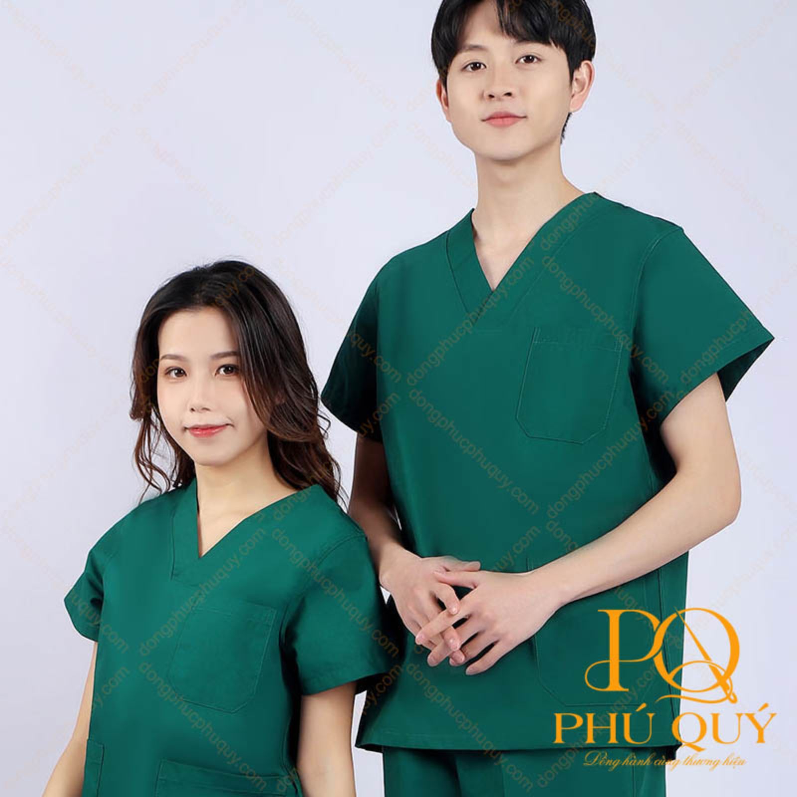 Đồng phục y tế cho phẫu thuật màu xanh cổ vịt