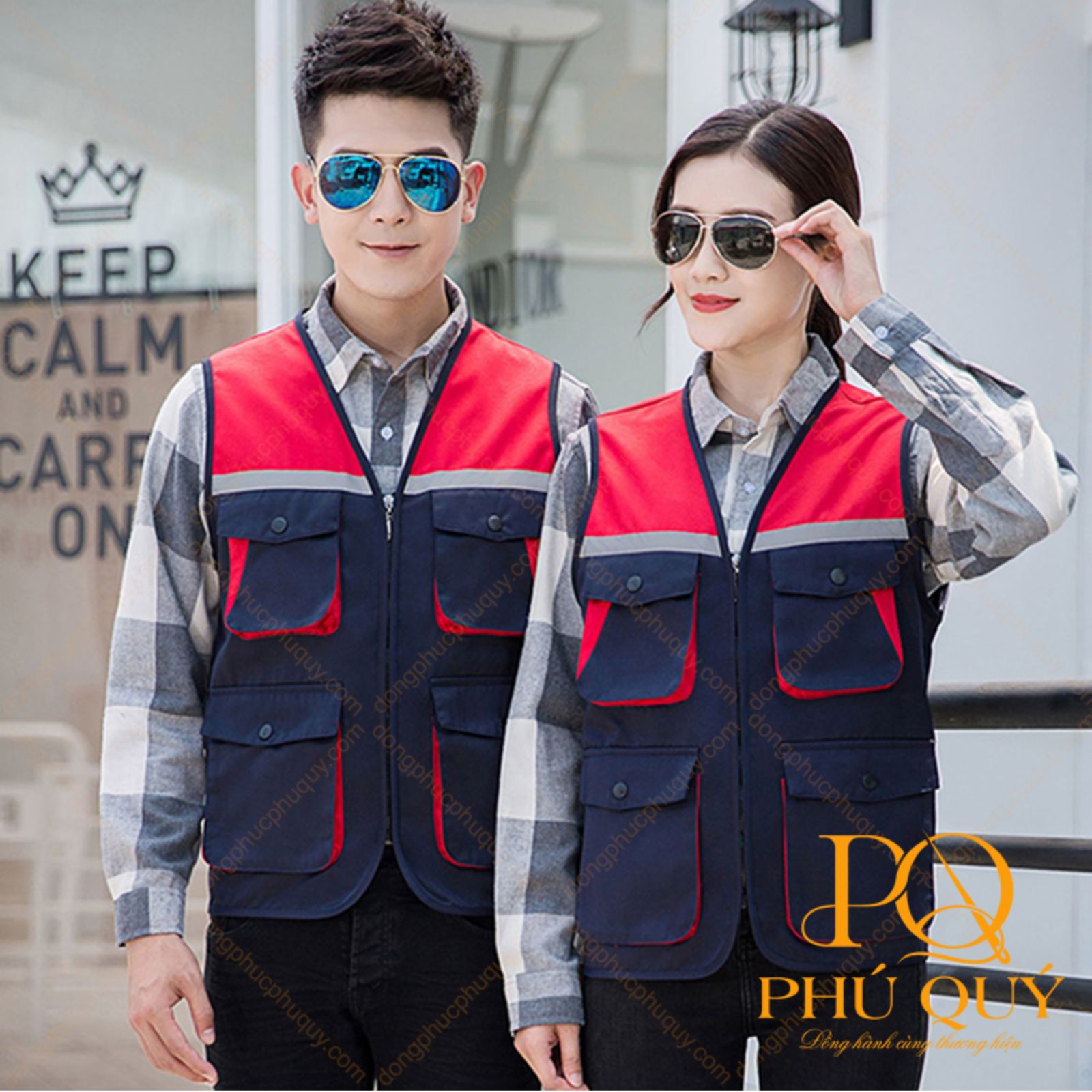 Mẫu may đồng phục bảo hộ lao động dạng áo gile Mẫu may đồng phục bảo hộ lao động dạng áo gile