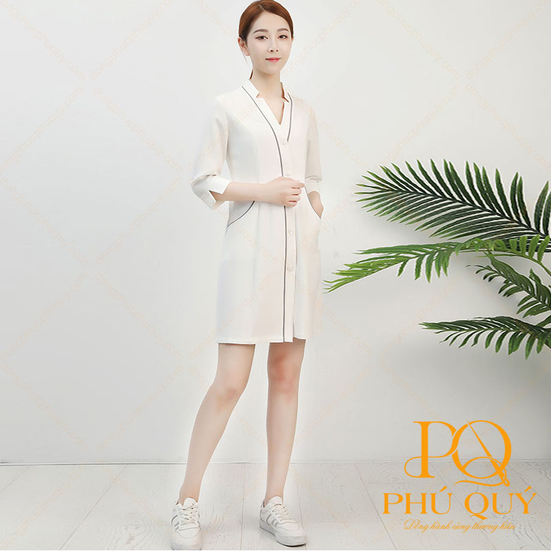 Mẫu đồng phục váy spa PQ36
