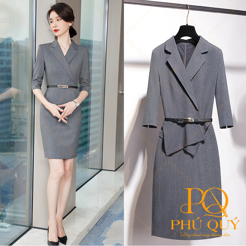 Đồng phục công sở váy liền PQ15