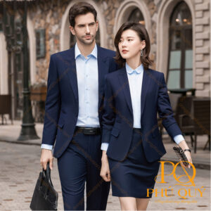 Đồng phục công sở áo vest nam nữ PQ33
