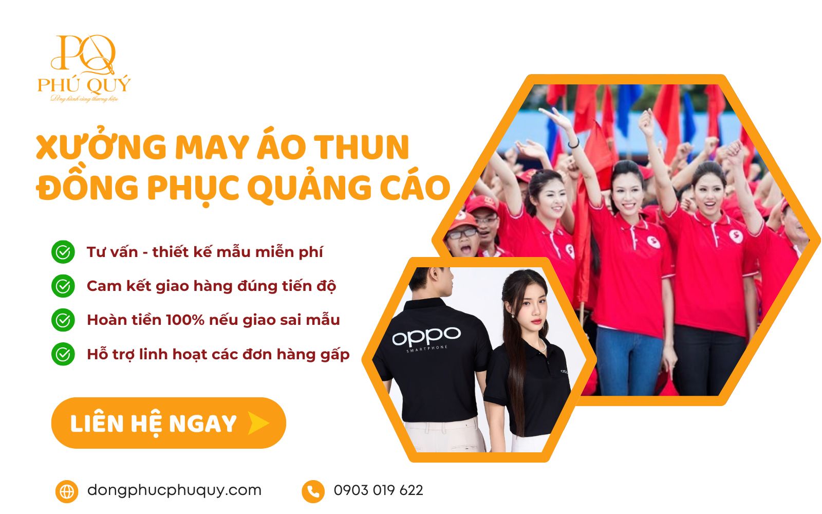Xưởng may áo thun đồng phục quảng cáo - Đồng phục Phú Quý