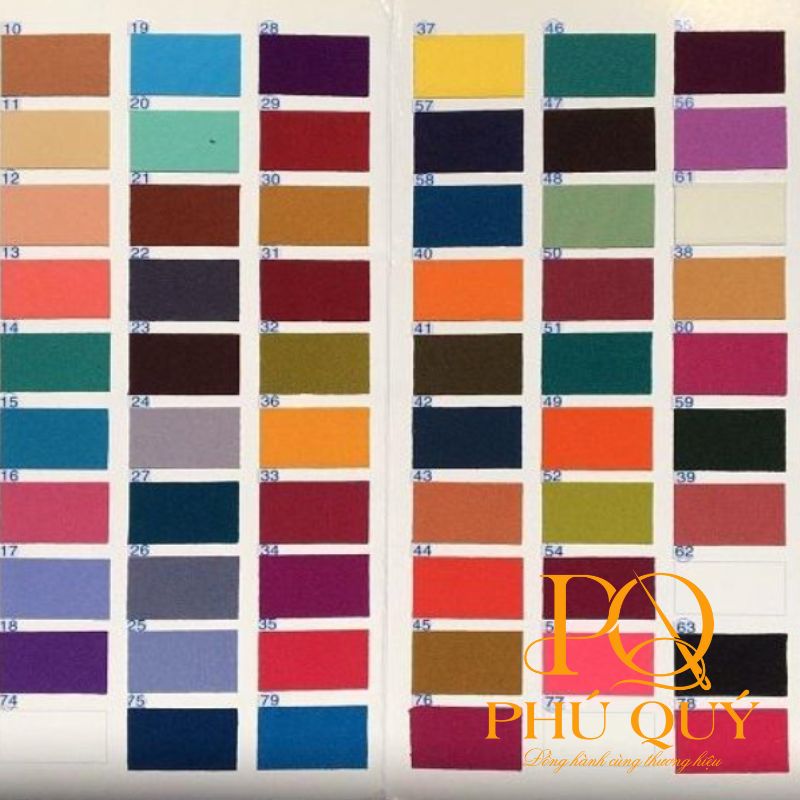 Bảng màu may đồng phục áo thun
