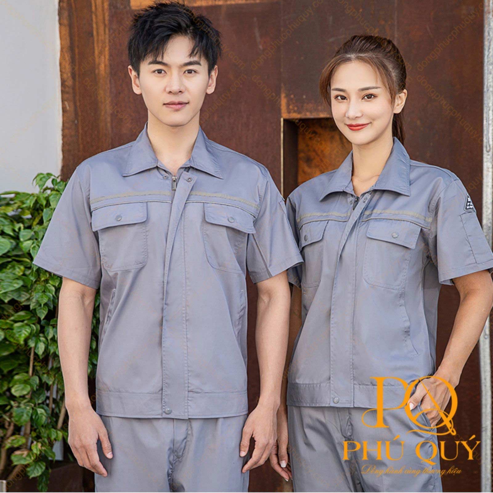 Mẫu đồng phục áo công nhân có cổ