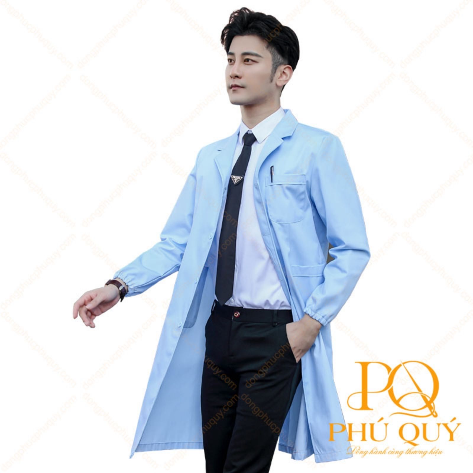 Đồng phục áo blouse bác sĩ nam tay dài