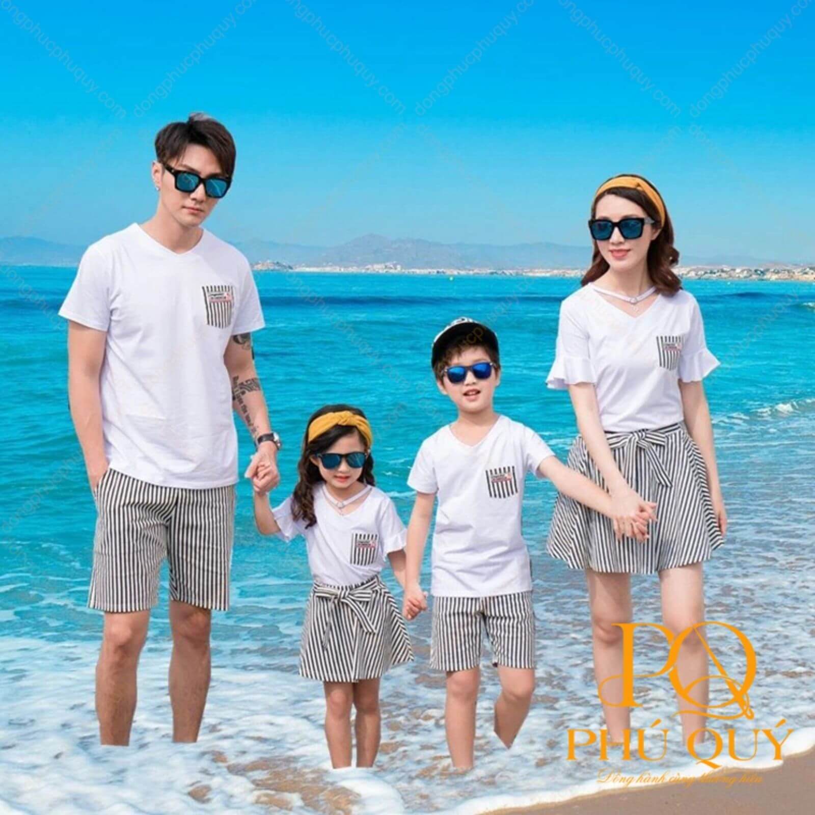 Đồ đi biển gia đình phối quần short Đồ đi biển gia đình phối quần short