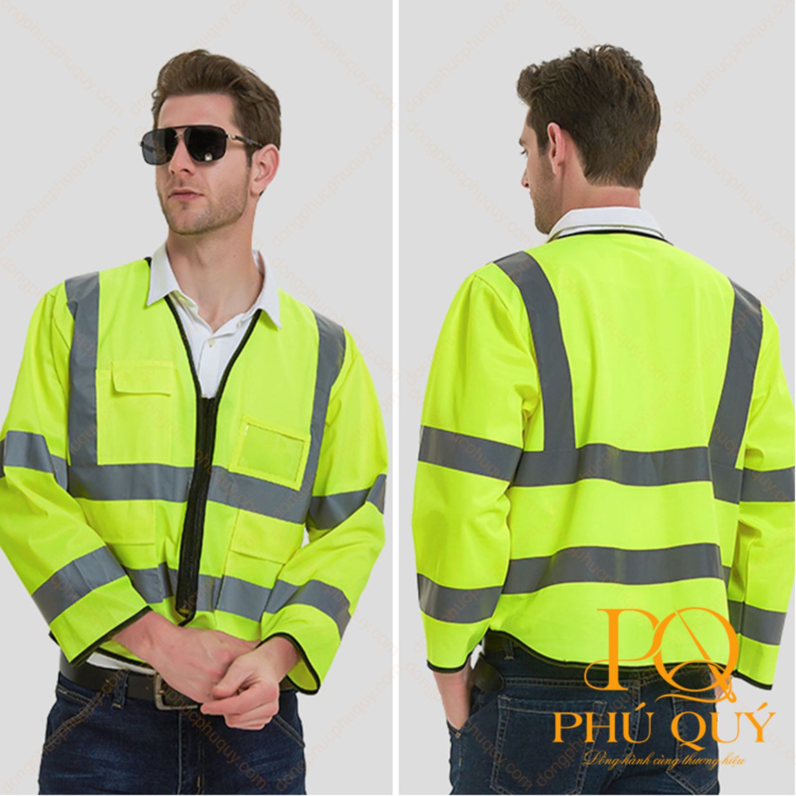 Quần áo kỹ sư công trình áo khoác phản quang