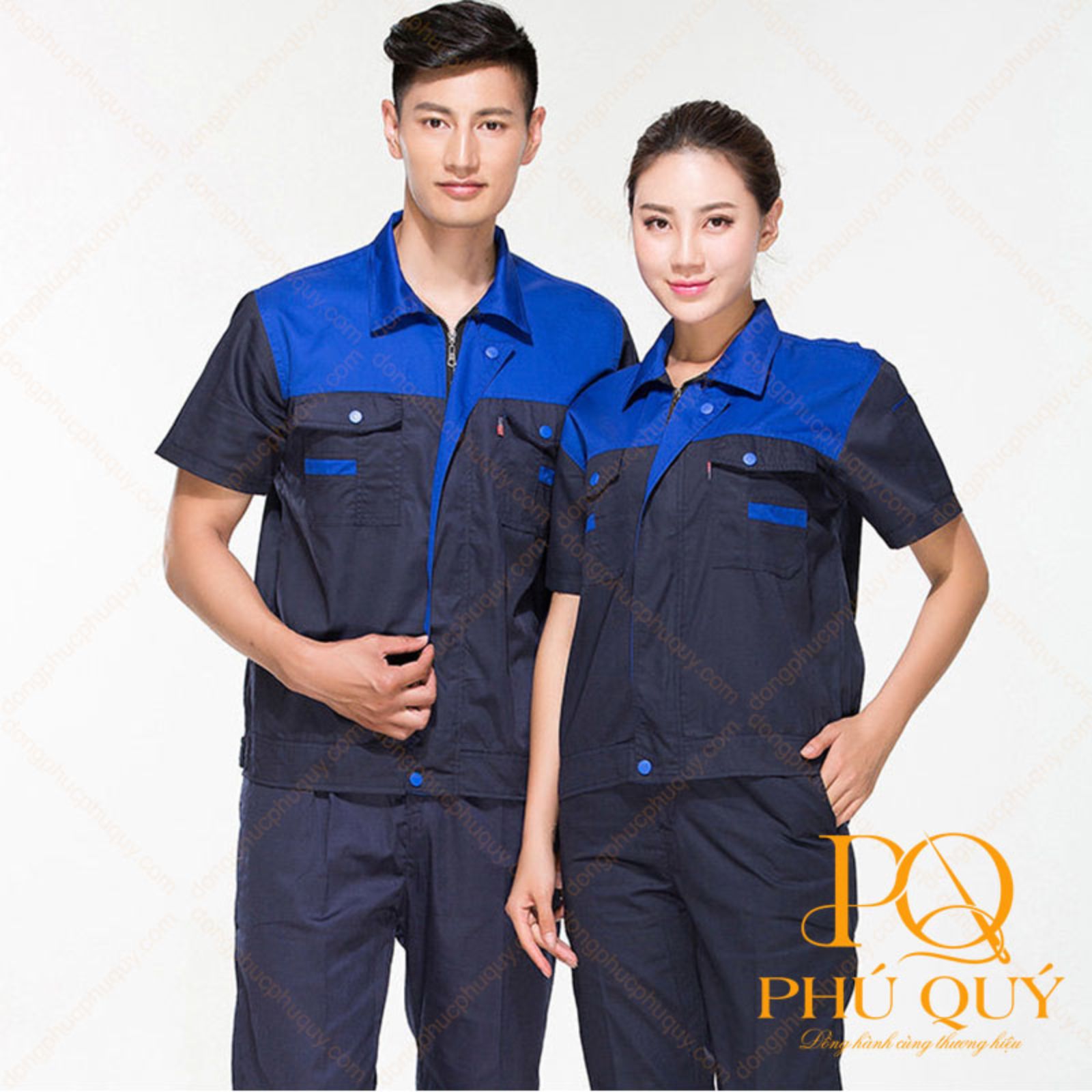 Quần áo kỹ thuật ô tô màu xanh