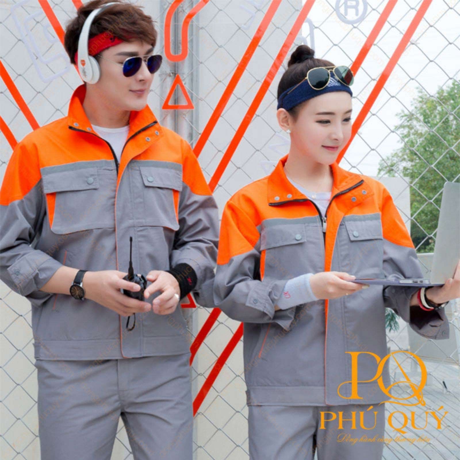 Đồng phục công nhân xăng dầu tay dài, bo gọn, chỉn chu và chuyên nghiệp