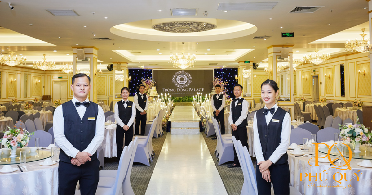 Mẫu đồng phục nhân viên phục vụ nhà hàng tiệc cưới