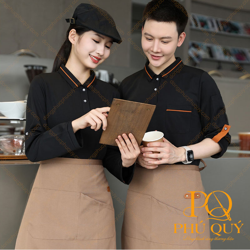 đồng phục phục vụ bàn cà phê trà sữa