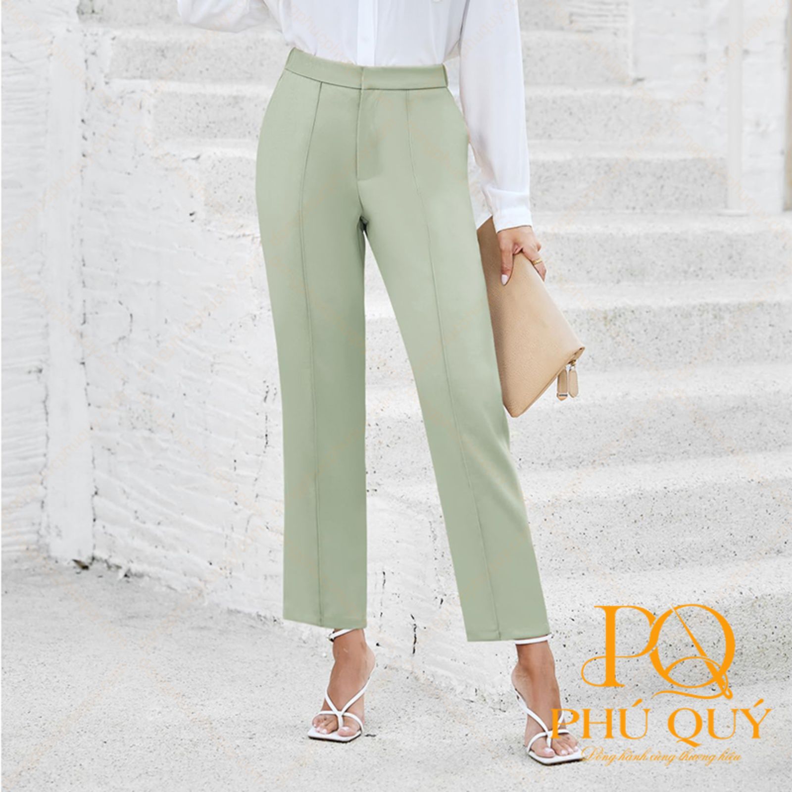 quần âu nữ lưng cao