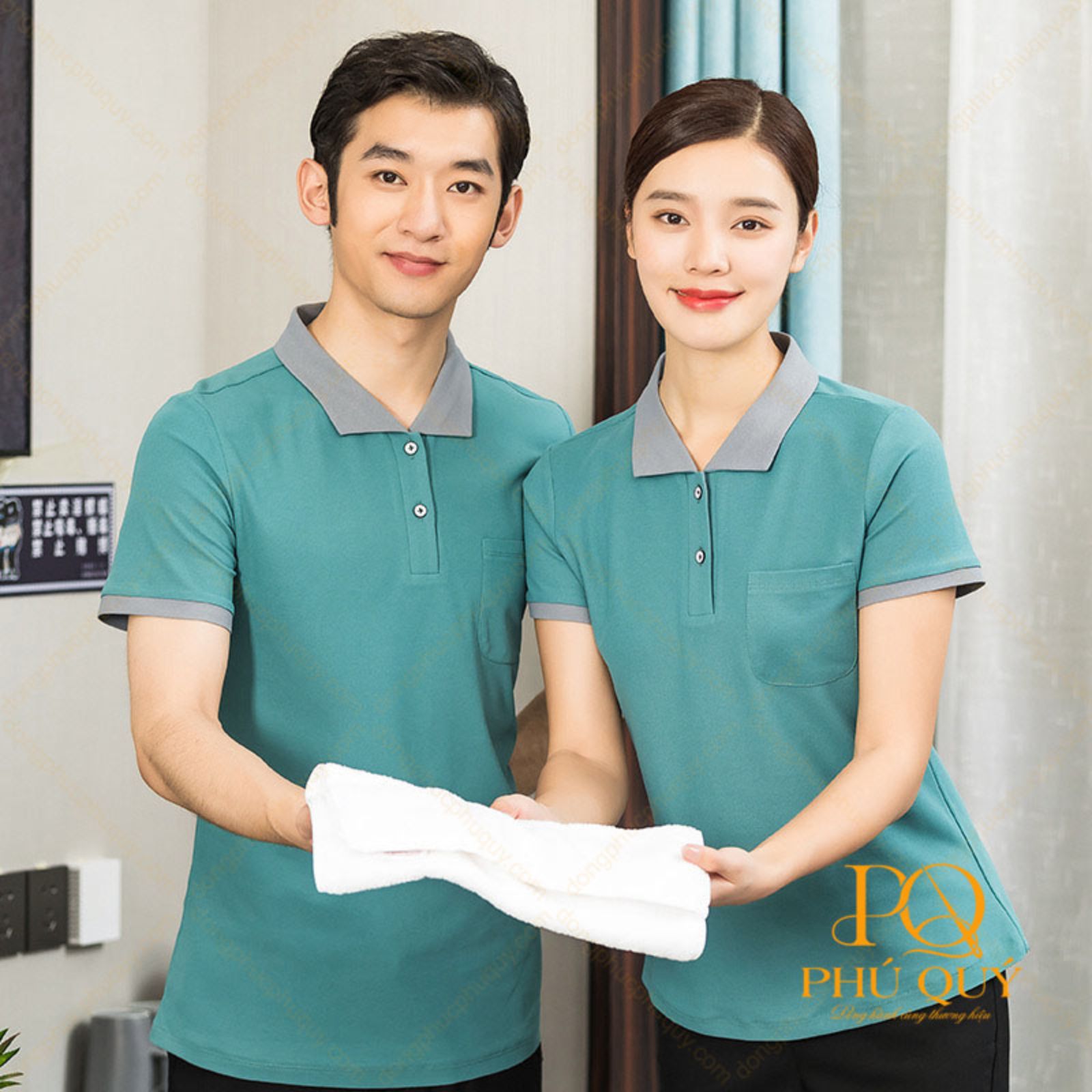 Đồng phục áo thun tạp vụ vệ sinh