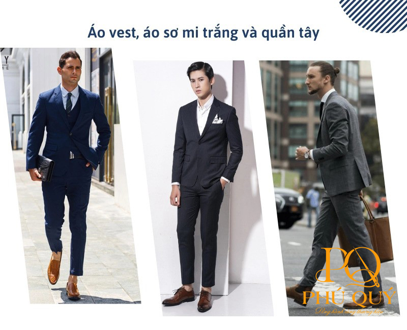 Kết hợp áo vest với trang phục phụ kiện