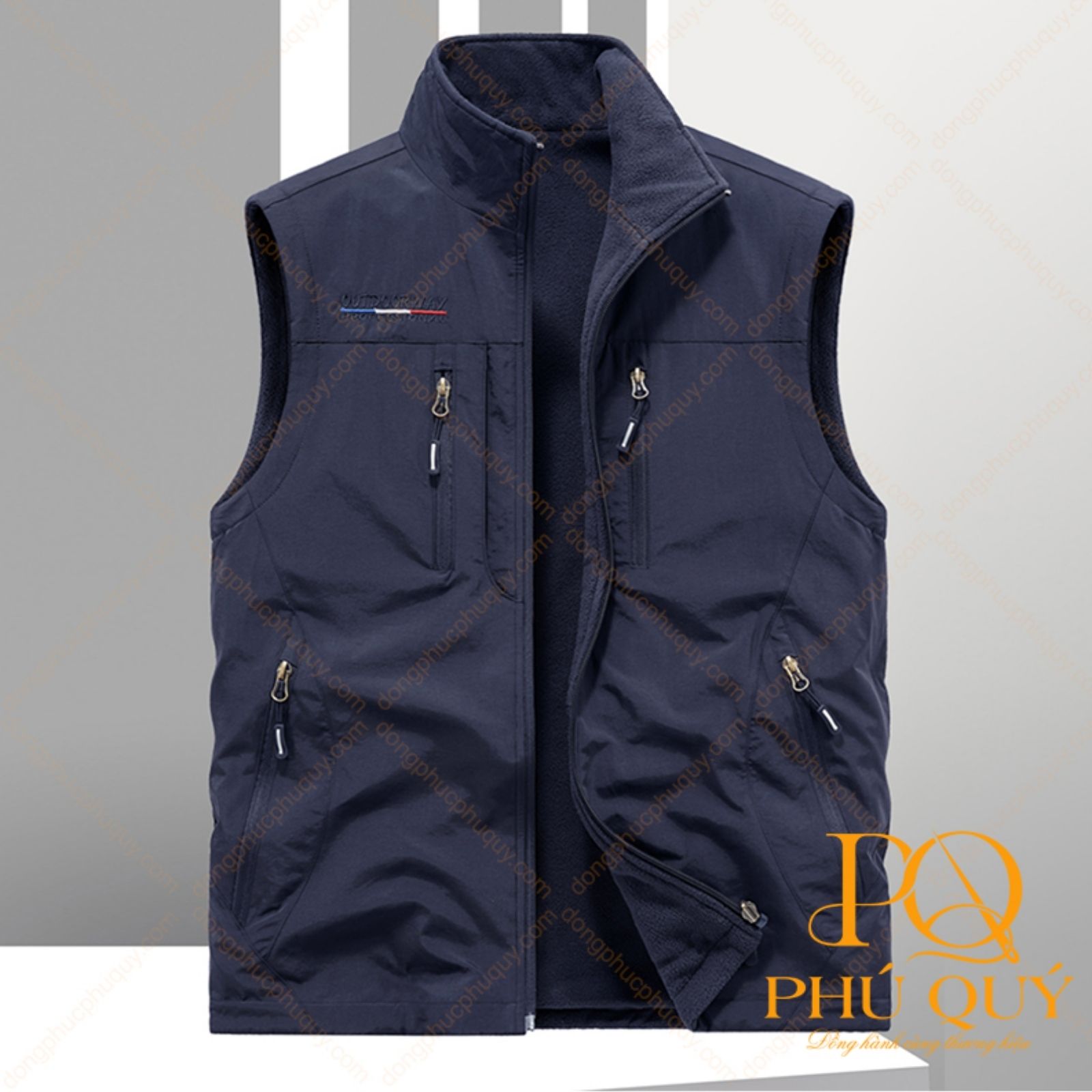 áo gile form rộng, vải kaki áo gile form rộng, vải kaki