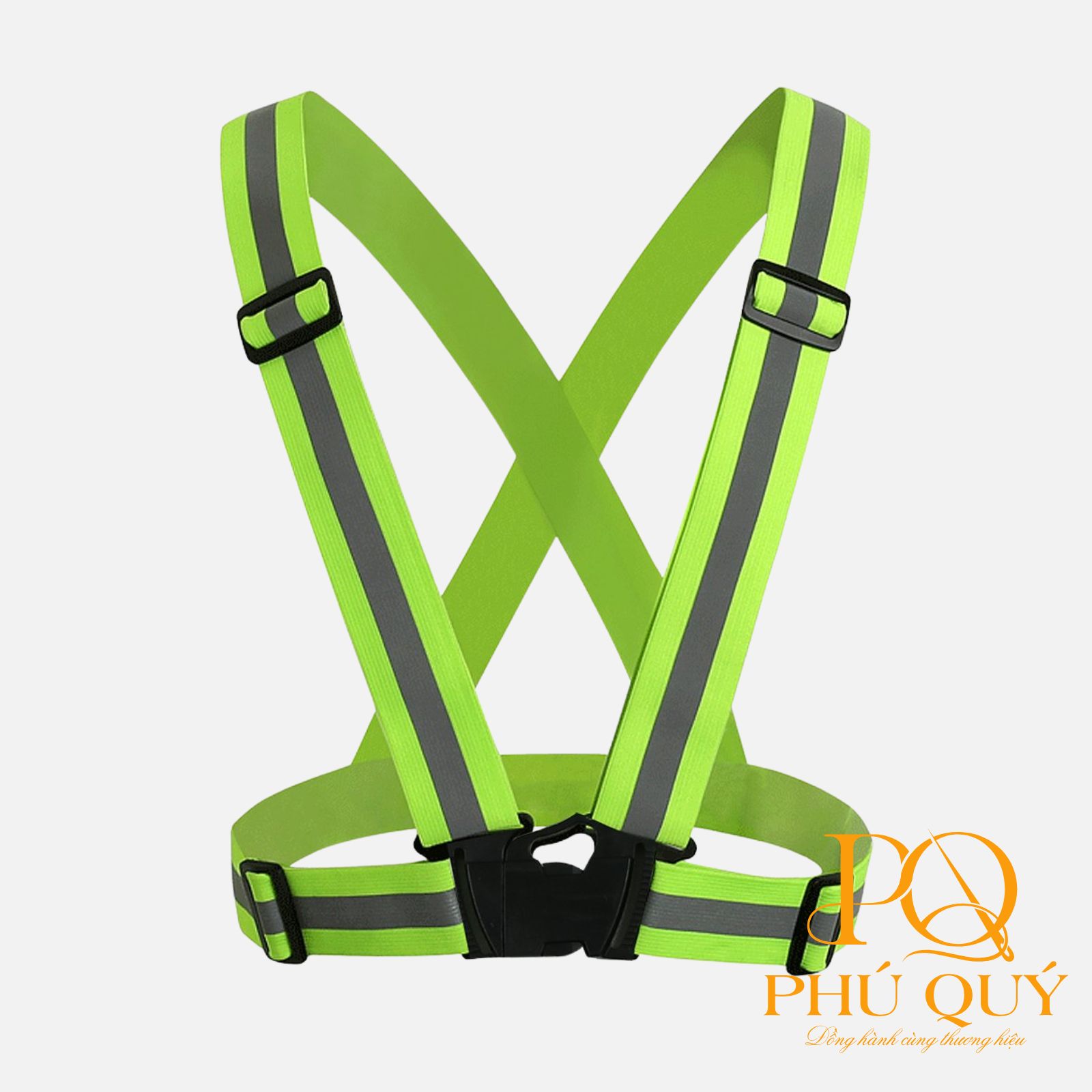 Áo phản quang dây đeo chéo màu xanh lá, gọn nhẹ và tiện dụng