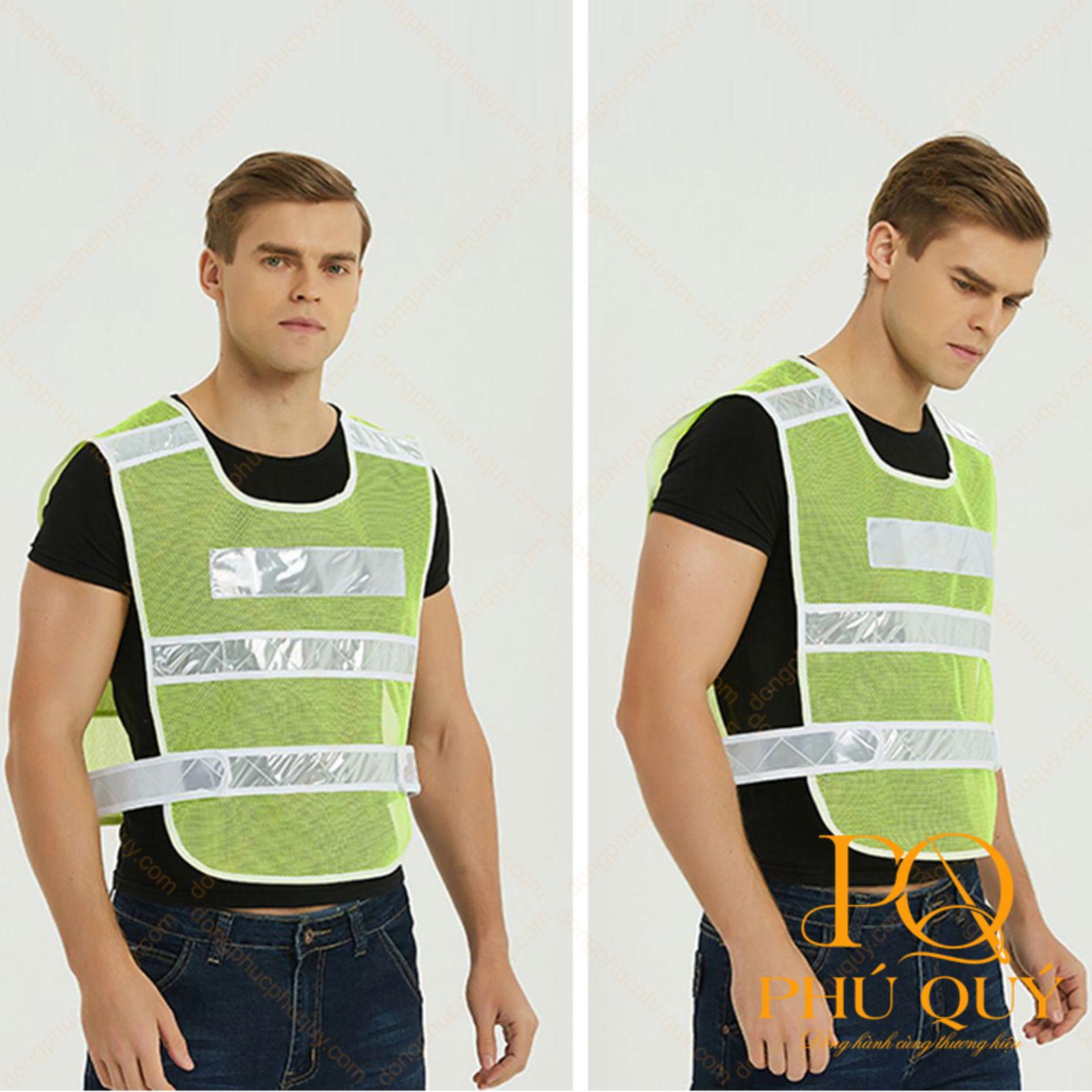 Mẫu áo lưới bảo hộ phản quang mỏng nhẹ, thoáng khí, kiểu chui đầu tiện lợi