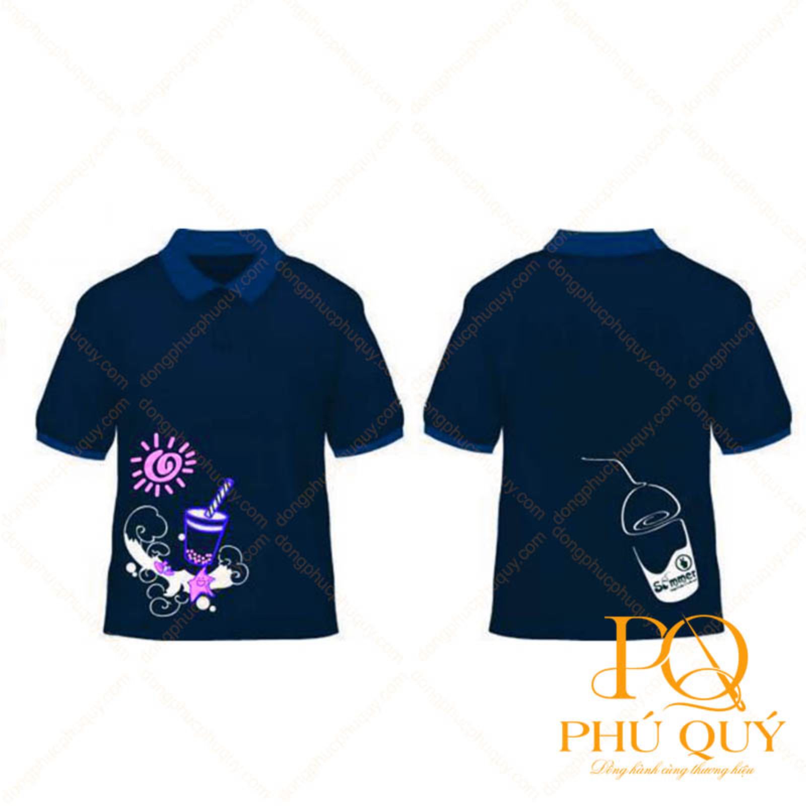 áo thun quà tặng giá rẻ màu xanh navy