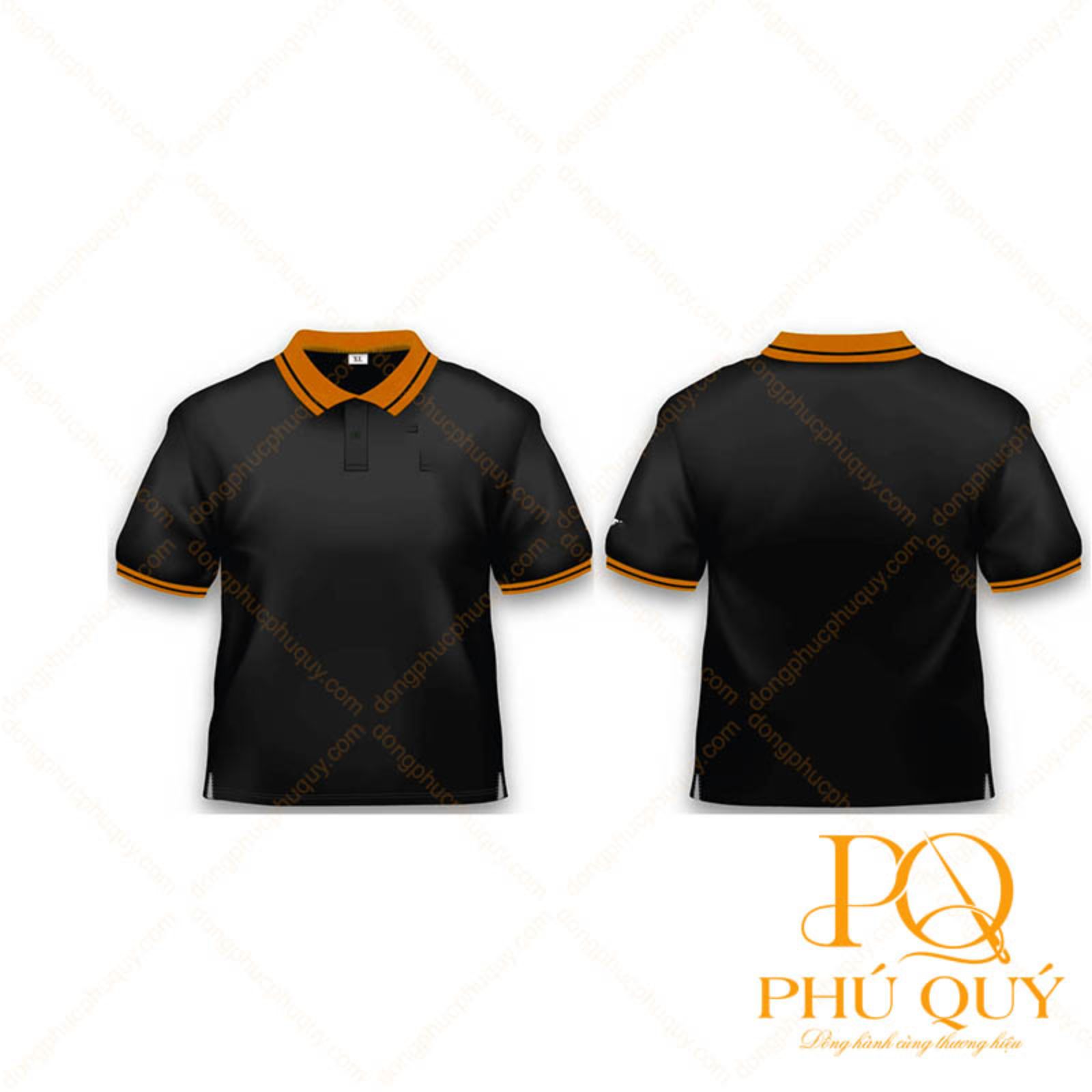 in áo thun quà tặng giá rẻ tại TPHCM phối viền cam