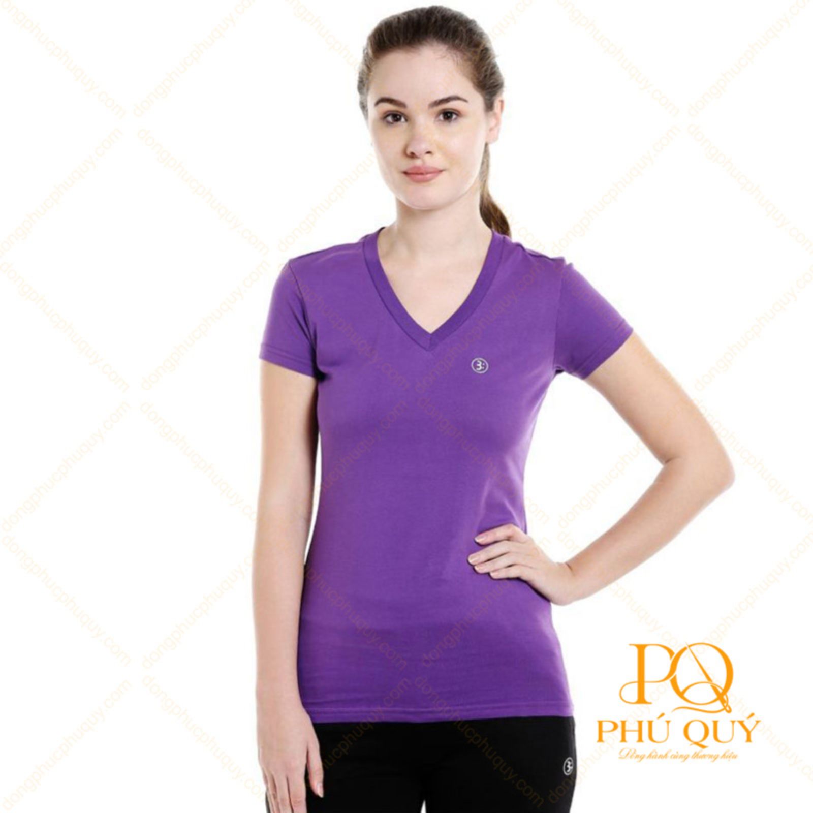 mẫu áo thun quà tặng cao cấp cổ tim