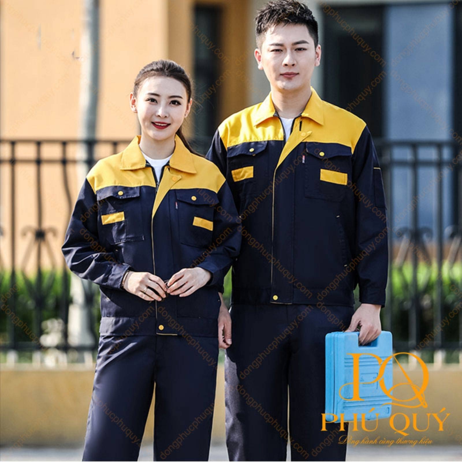 Áo đồng phục công nhân xây dựng form rộng, thoáng mát, dễ vận động