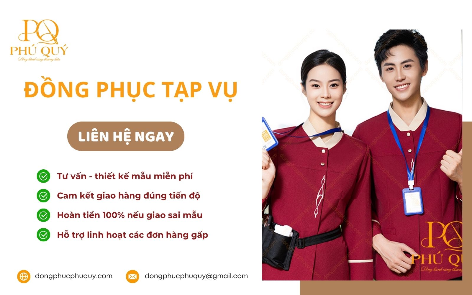 may đồng phục tạp vụ tại Phú Quý