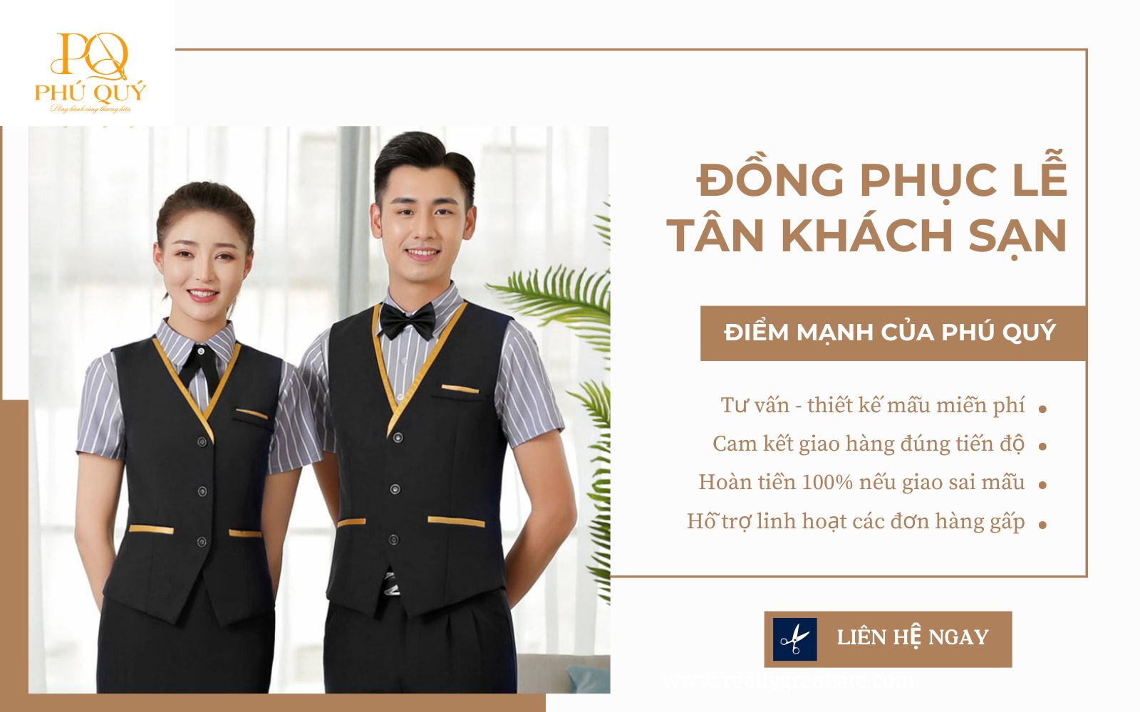 May đồng phục lễ tân khách sạn giá rẻ tại Phú Quý