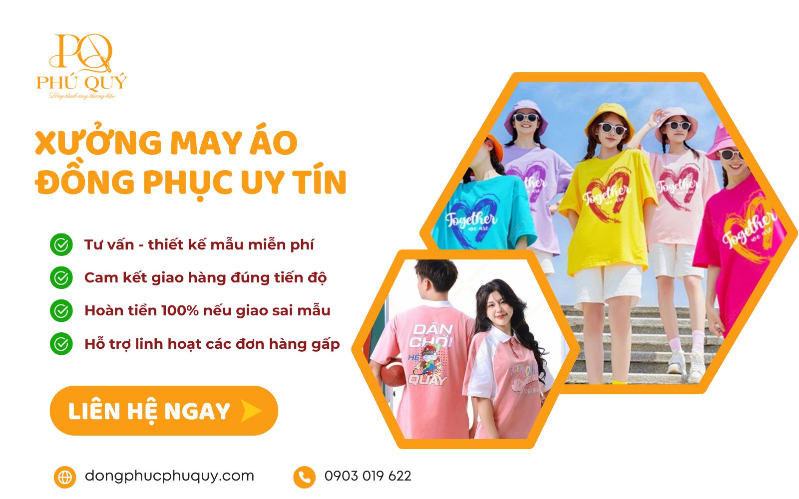 May áo đồng phục chất lượng cao tại Phú Quý