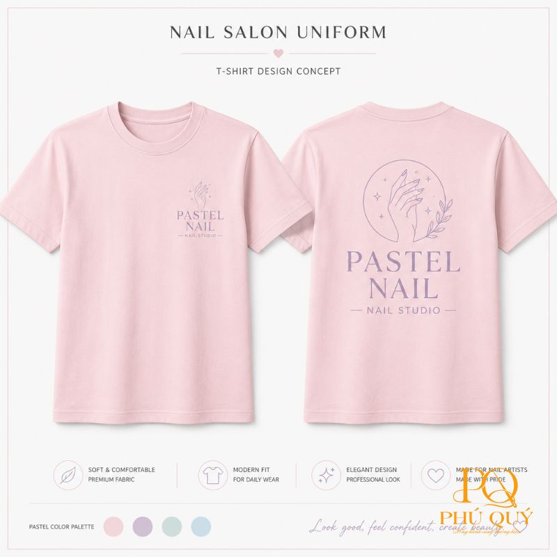 áo thun đồng phục tiệm nail