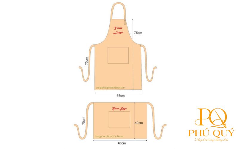 Bảng size may tạp dề tiêu chuẩn hiện nay