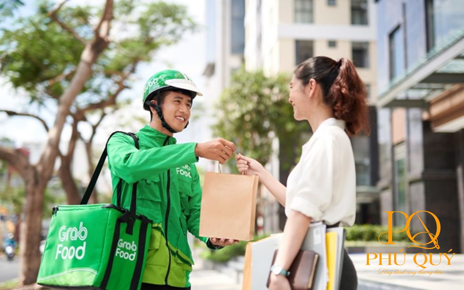 Đồng phục xe ôm công nghệ Grab giao đồ ăn Đồng phục xe ôm công nghệ Grab giao đồ ăn