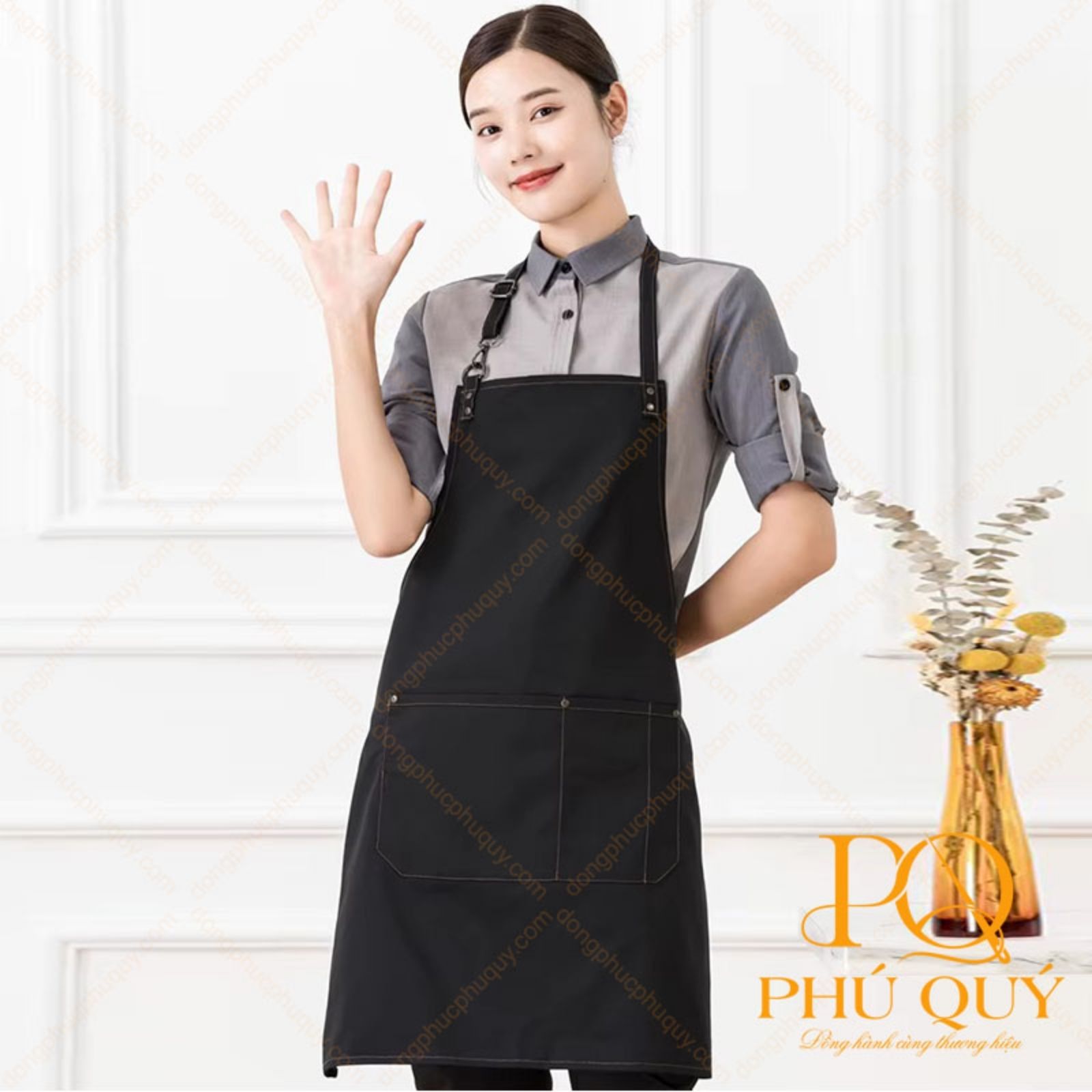 áo đồng phục tạp dề làm nail